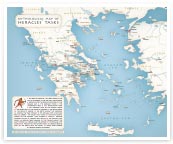 map of Heracles taskes in Greece thumbnail